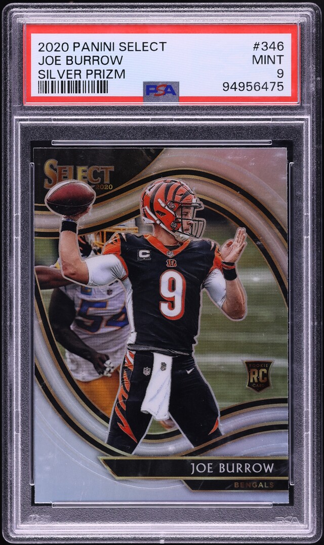 2020 Select Field Level Silver Prizm Joe Burrow ROOKIE #346 PSA 9 MINT