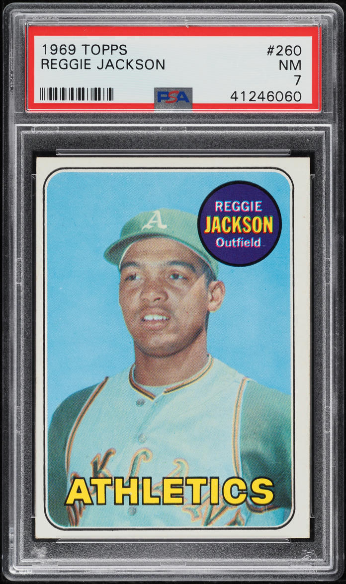 1969 Topps Reggie Jackson ROOKIE #260 PSA 7 NRMT