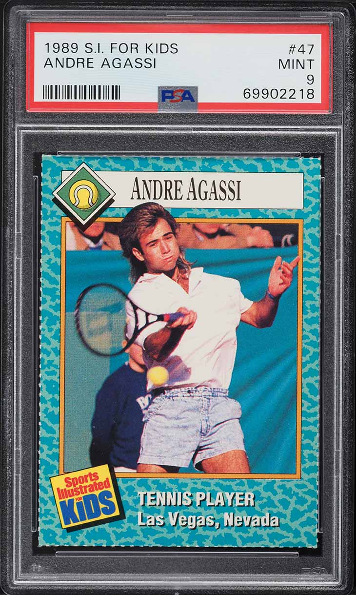 1989 Sports Illustrated For Kids Andre Agassi ROOKIE #47 PSA 9 MINT