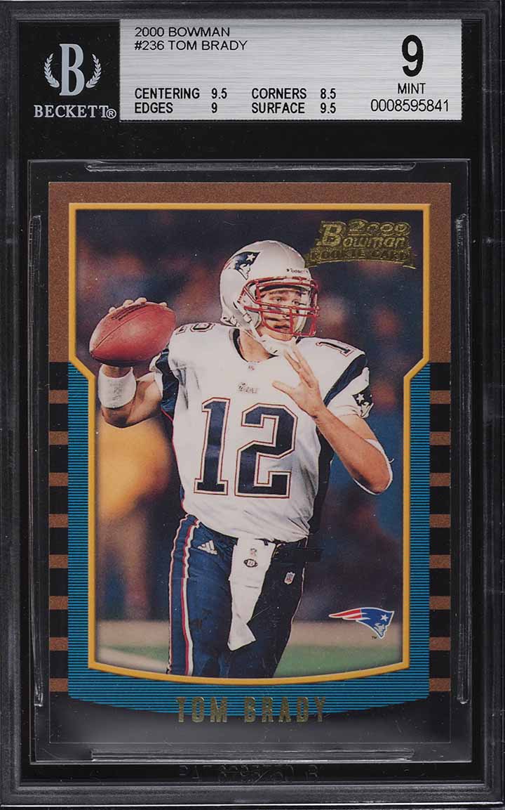 2000 Bowman Football Tom Brady ROOKIE RC #236 BGS 9 MINT