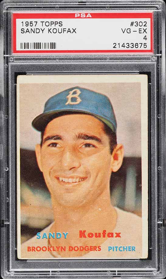 1957 Topps Sandy Koufax #302 PSA 4 VGEX