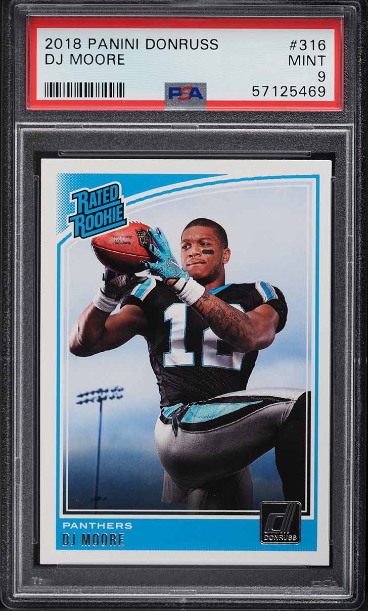 2018 Donruss Football DJ Moore ROOKIE #316 PSA 9 MINT