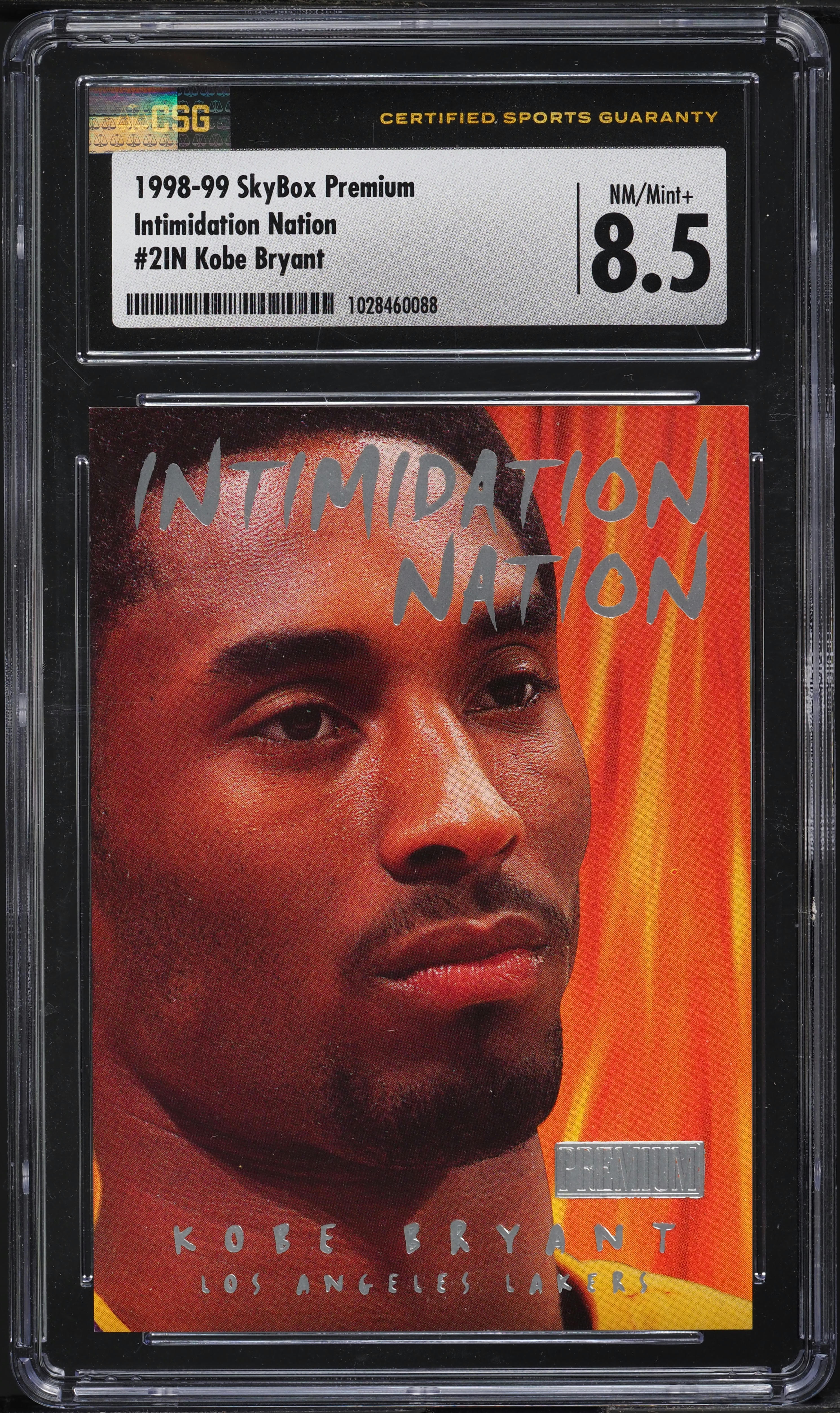 1998 Skybox Premium Intimidation Nation Kobe Bryant #2 CSG 8.5 NM-MT+
