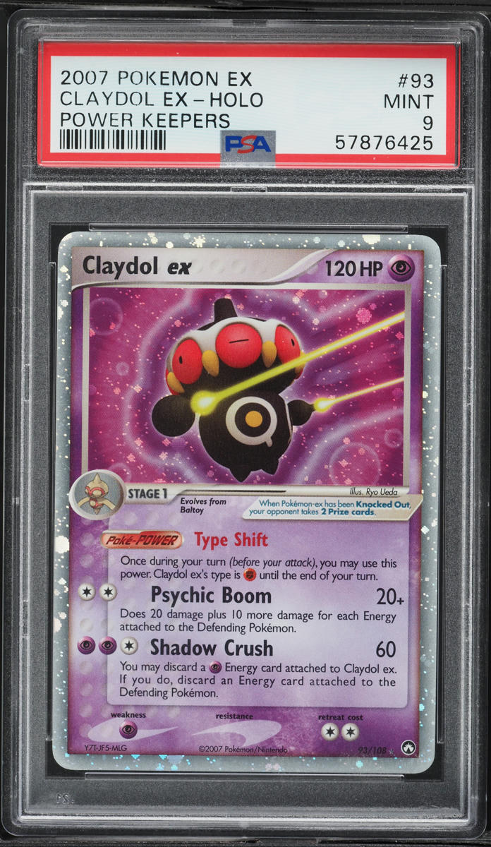 2007 Pokemon EX Power Keepers Holo Claydol ex #93 PSA 9 MINT
