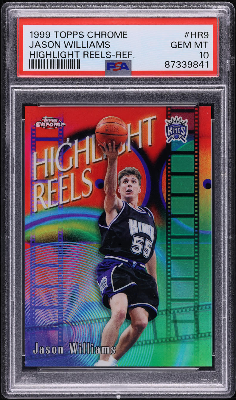 1999 Topps Chrome Highlight Reels Refractor Jason Williams #HR9 PSA 10 GEM MINT