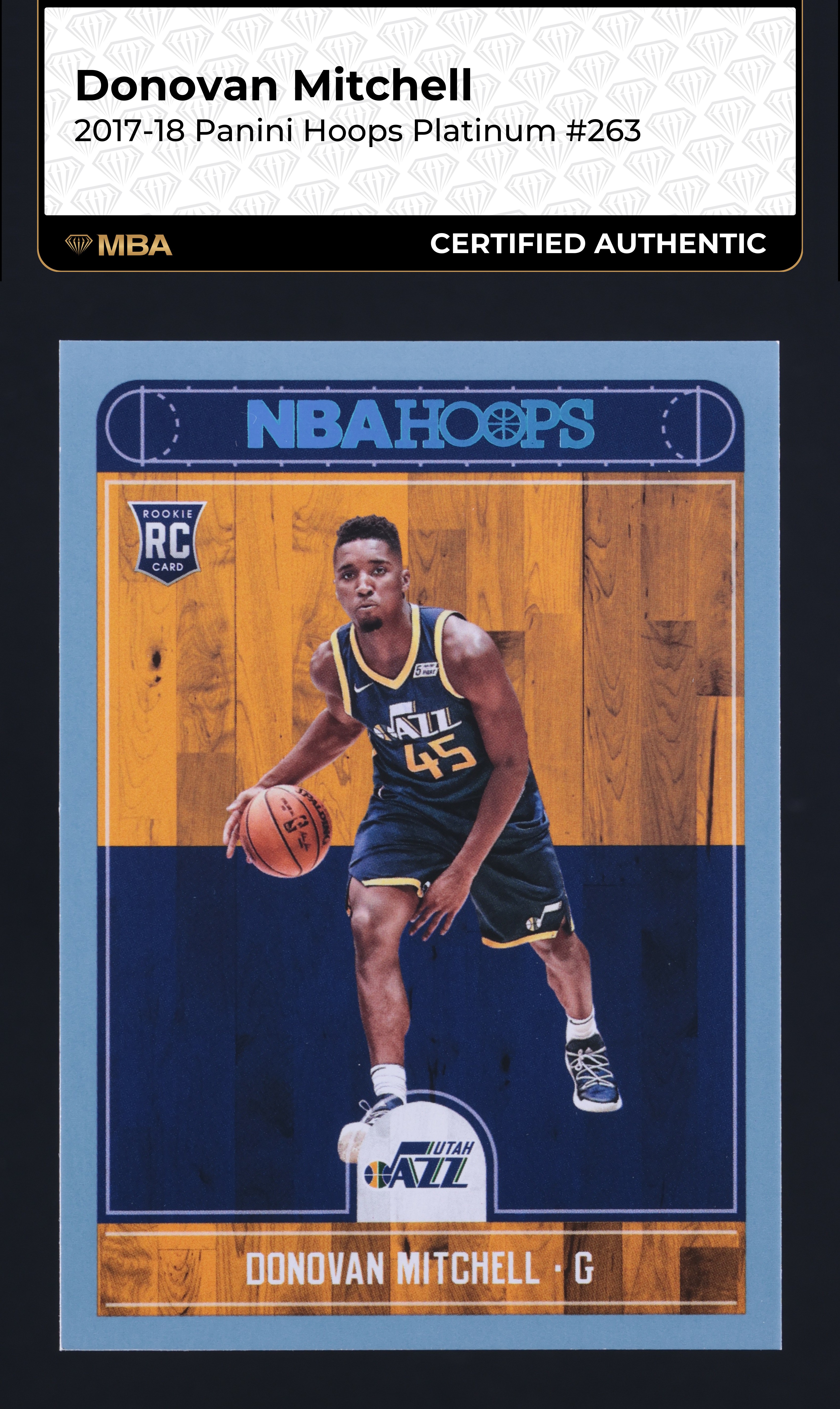 2017 Hoops Platinum Donovan Mitchell ROOKIE #263 MBA AUTH