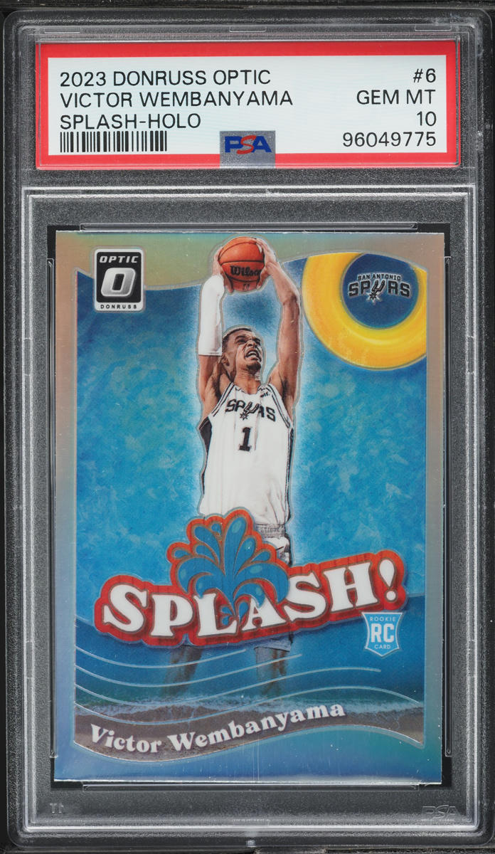 2023 Donruss Optic Splash! Holo Victor Wembanyama ROOKIE #6 PSA 10 GEM MINT