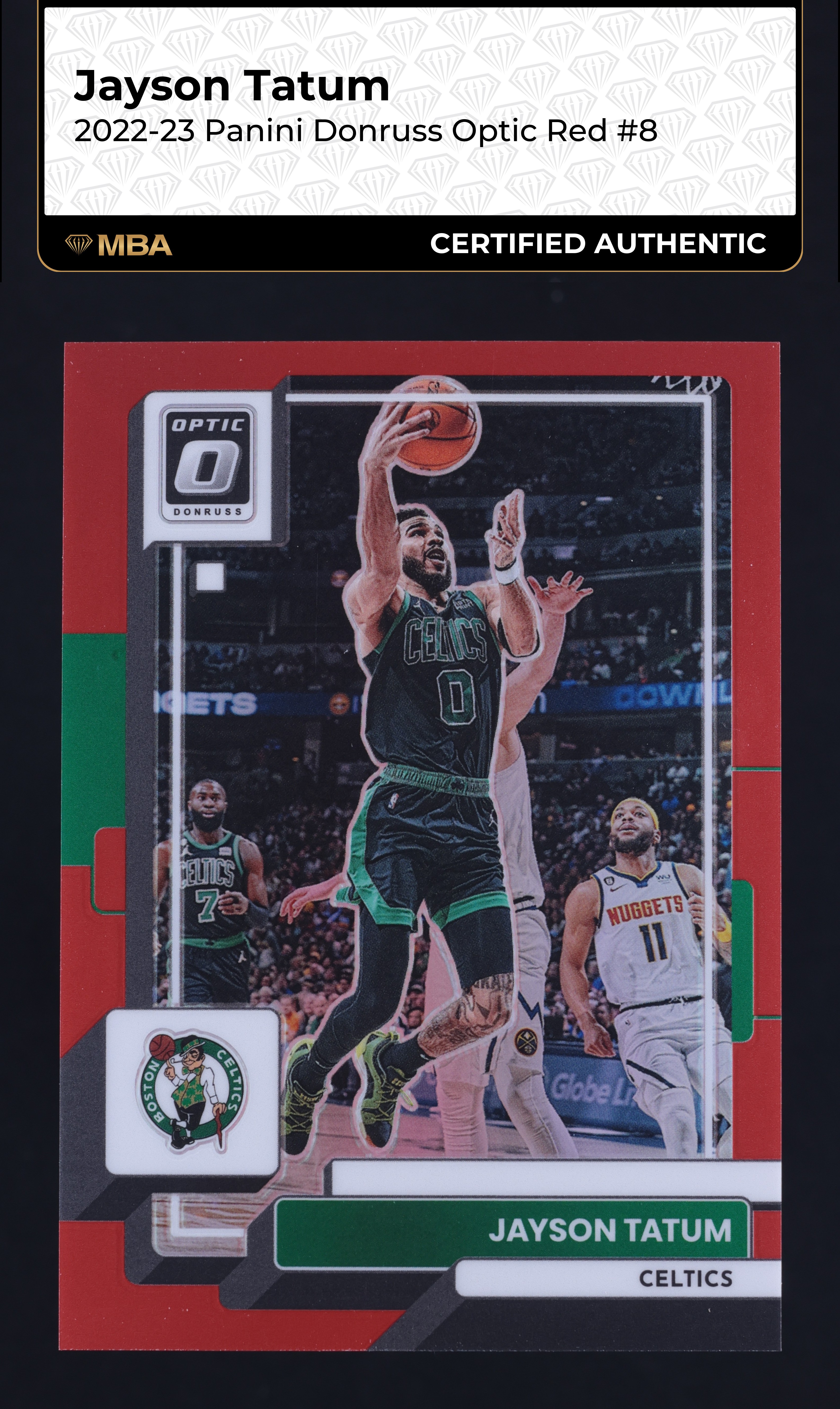 2022 Donruss Optic Red Jayson Tatum /99 #8 MBA AUTH