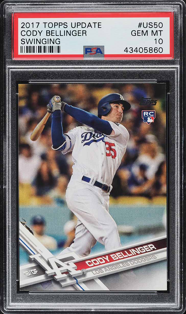 2017 Topps Update Swinging Cody Bellinger ROOKIE #US50 PSA 10 GEM MINT