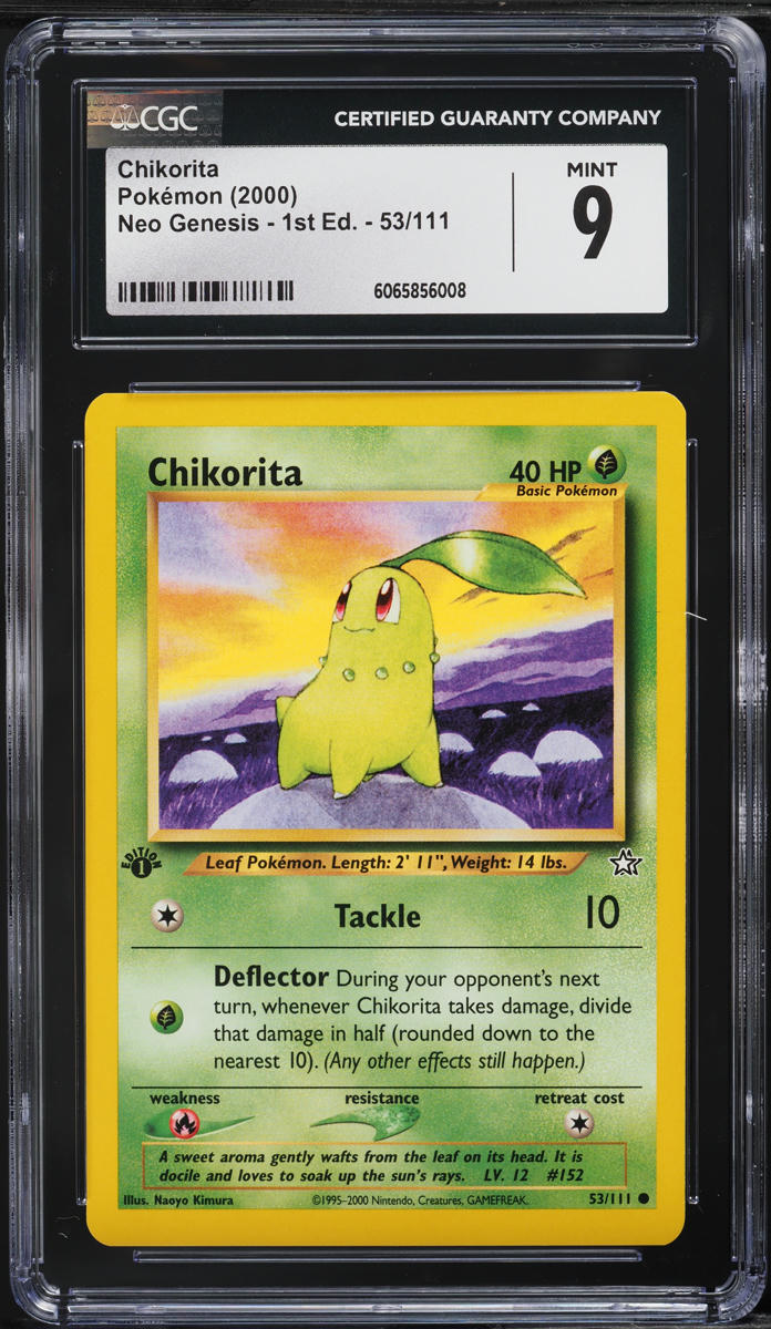 2000 Pokemon Neo Genesis 1st Edition Chikorita #53 CGC 9 MINT