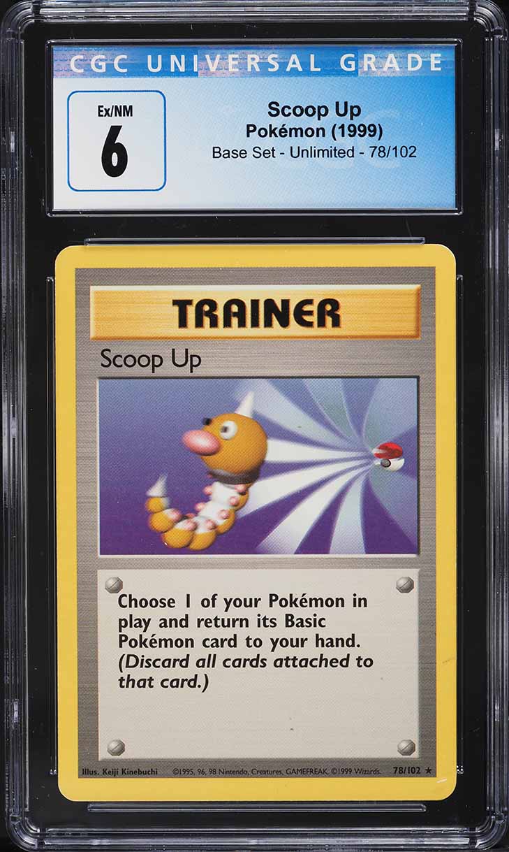 1999 Pokemon Base Set Scoop Up #78 CGC 6 EXMT
