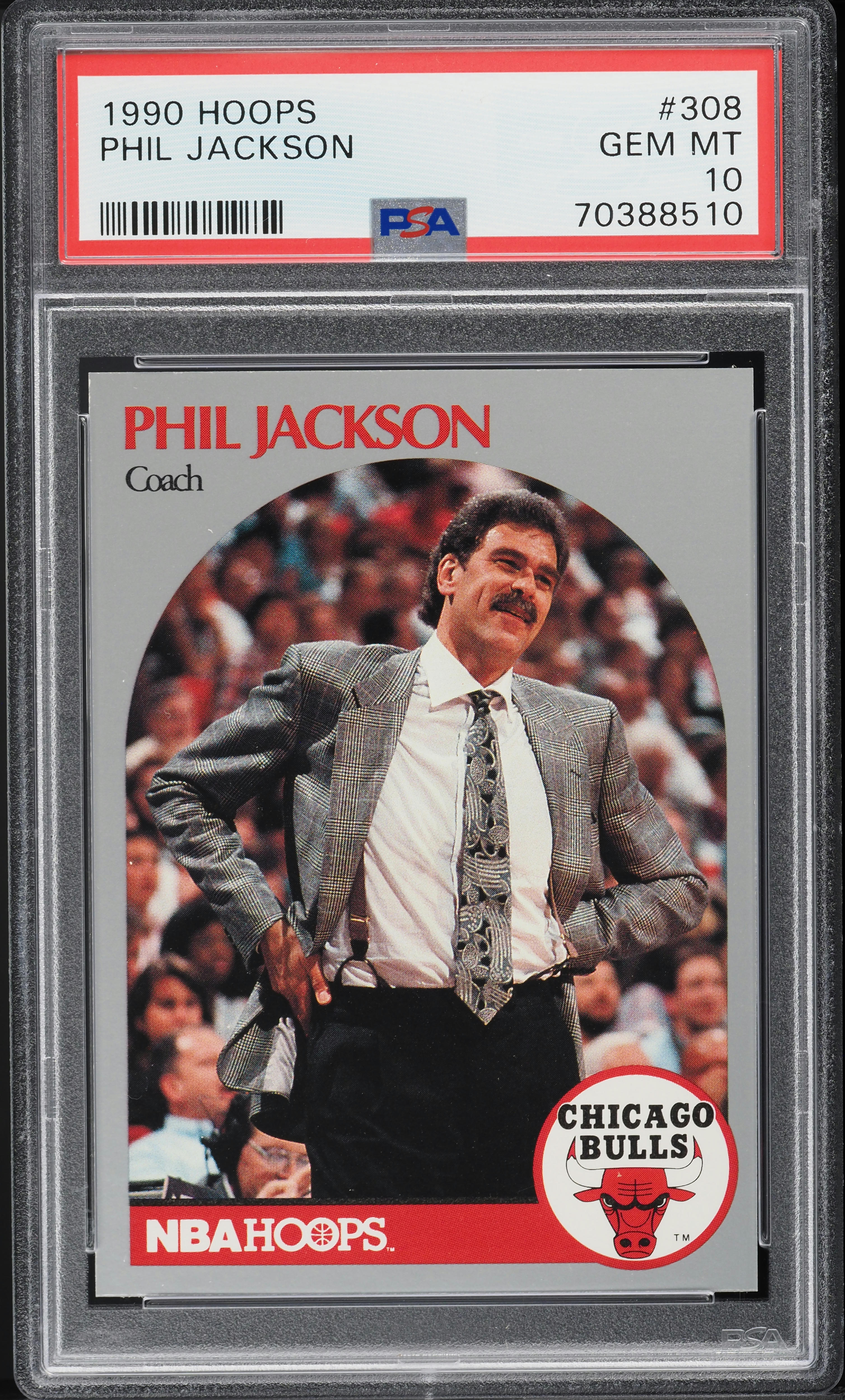 1990 Hoops Phil Jackson #308 PSA 10 GEM MINT