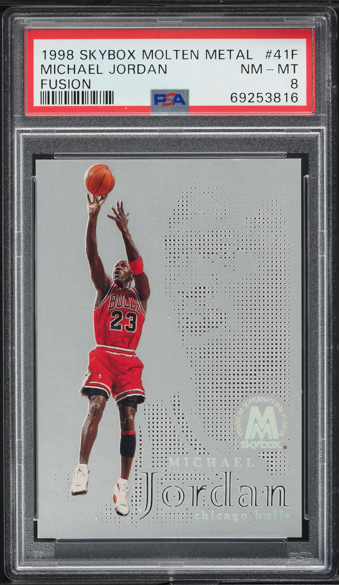 1998 Skybox Molten Metal Fusion Michael Jordan /250 #41F PSA 8 NM-MT