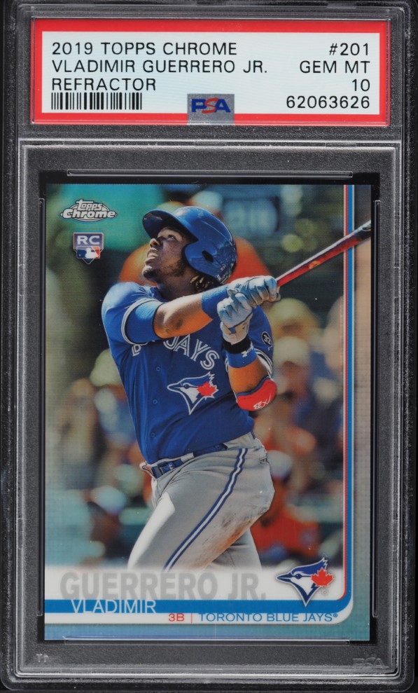 2019 Topps Chrome Refractor Vladimir Guerrero Jr. ROOKIE #201 PSA 10 GEM MINT