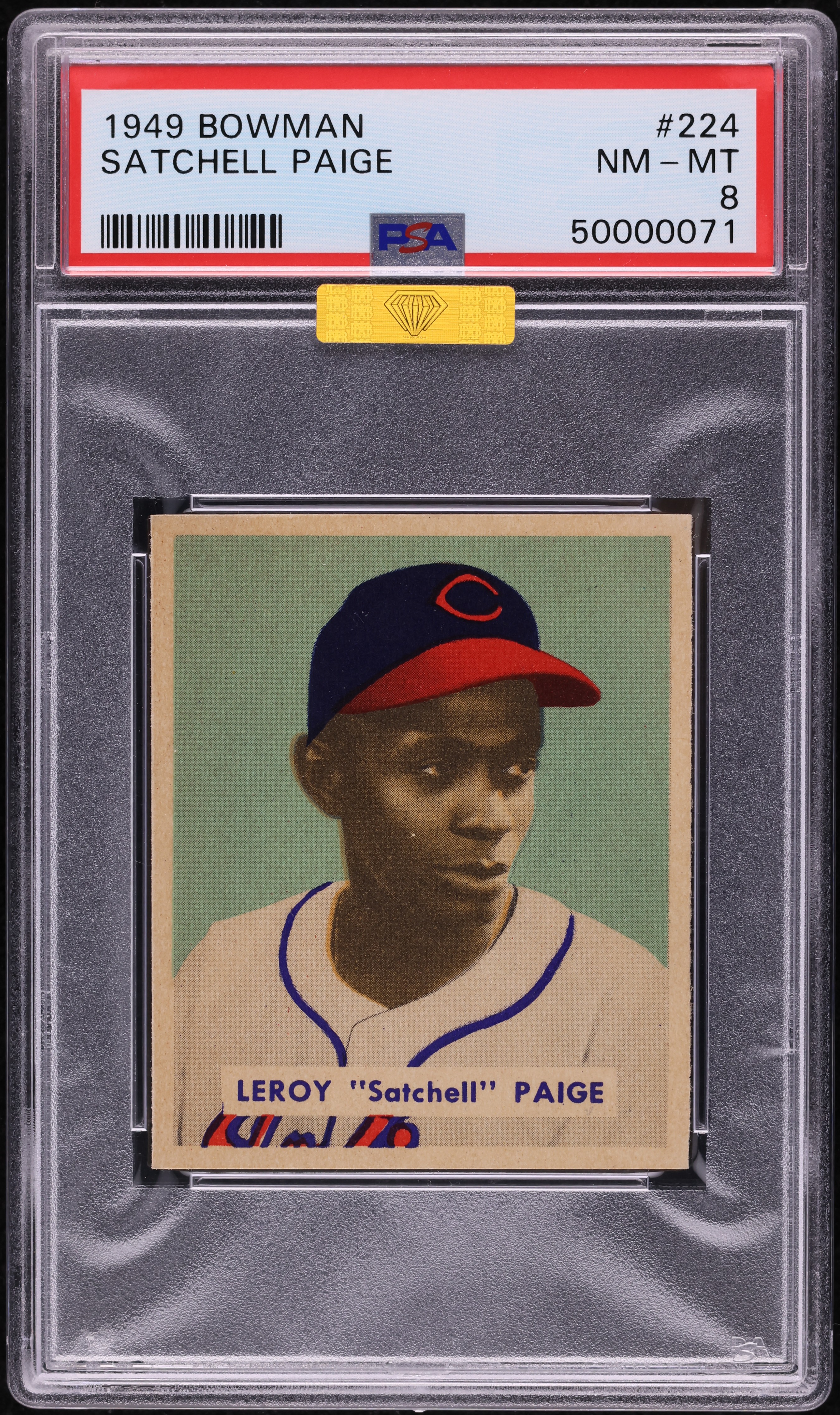 1949 Bowman Satchell Paige ROOKIE #224 MBA PSA 8 NM-MT