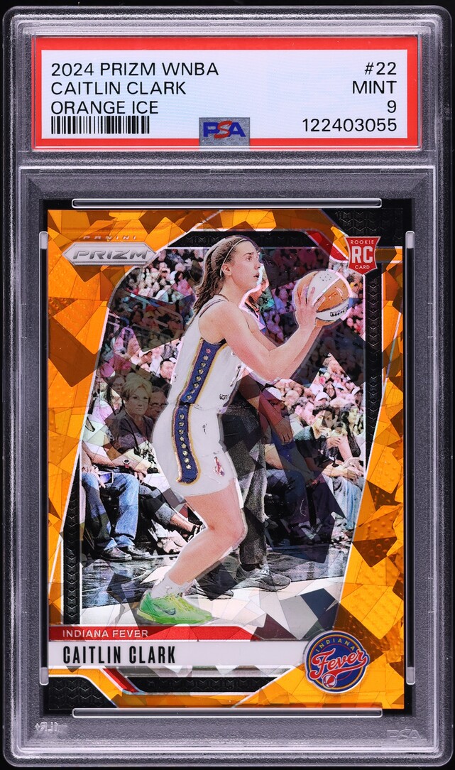 2024 Panini Prizm WNBA Orange Ice Caitlin Clark ROOKIE #22 PSA 9 MINT