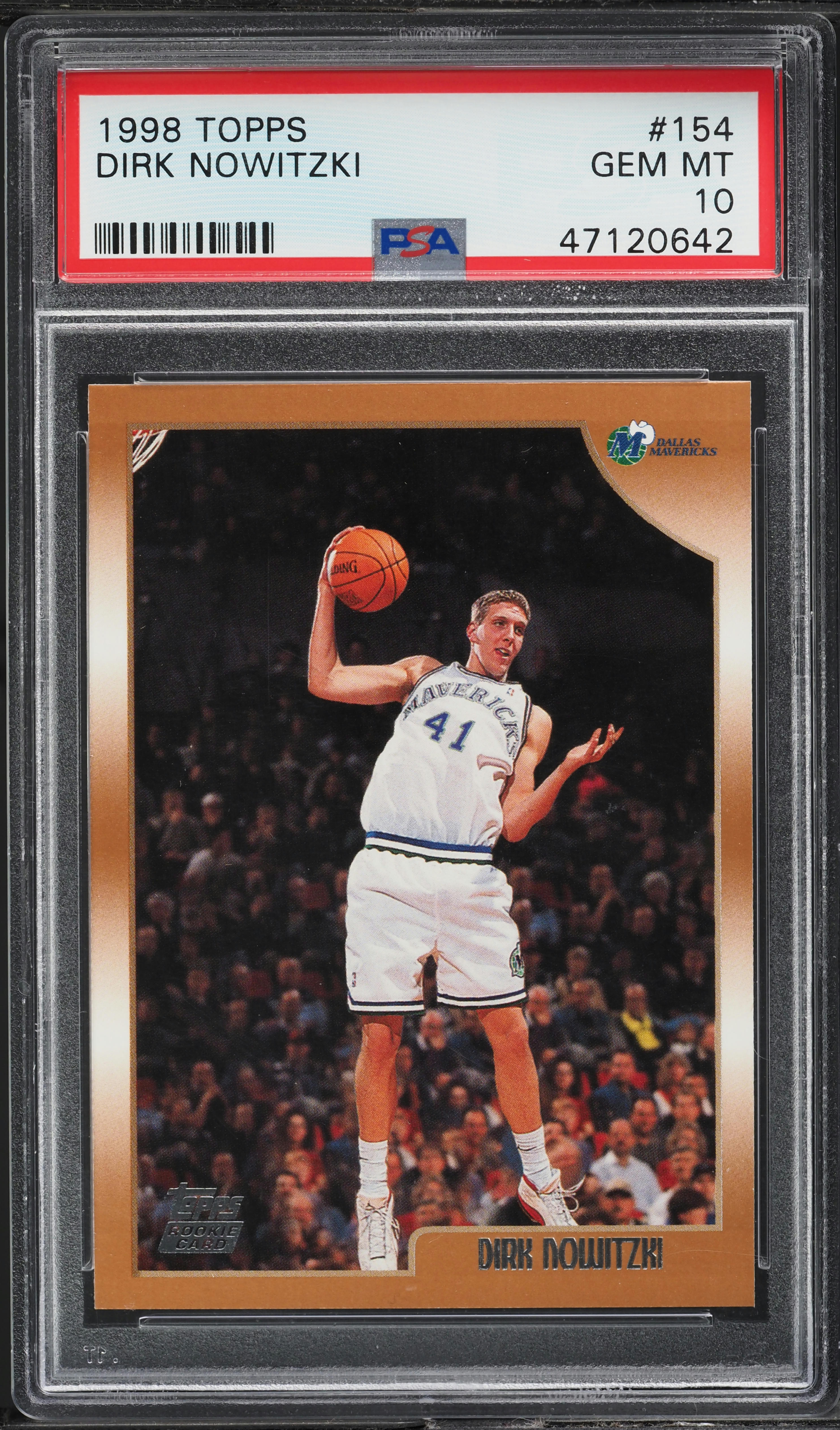 1998 Topps Basketball Dirk Nowitzki ROOKIE #154 PSA 10 GEM MINT