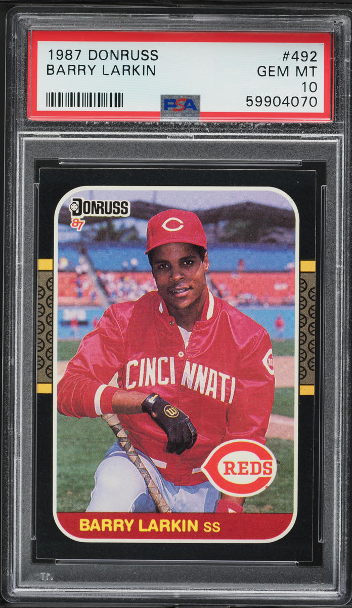 1987 Donruss Barry Larkin ROOKIE #492 PSA 10 GEM MINT