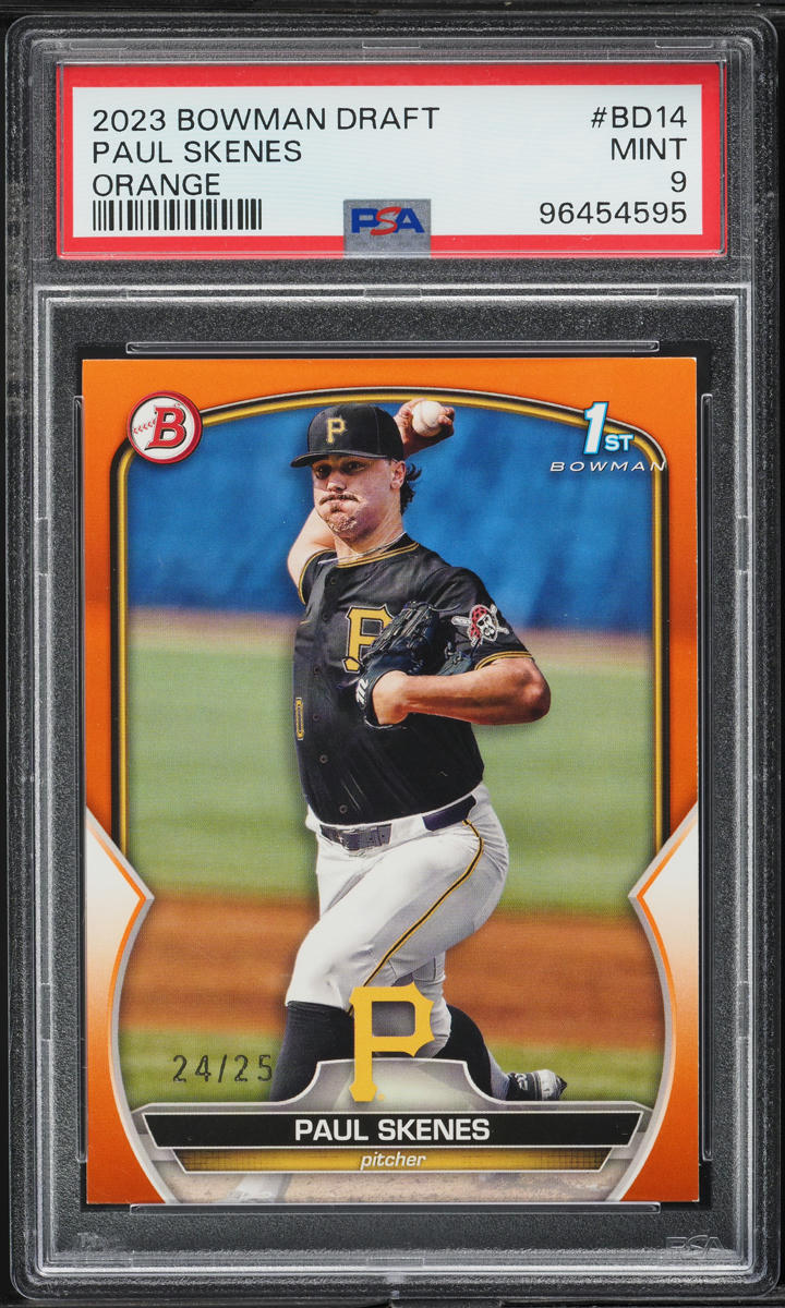 2023 Bowman Draft Orange Paul Skenes PROSPECT /25 #BD-14 PSA 9 MINT
