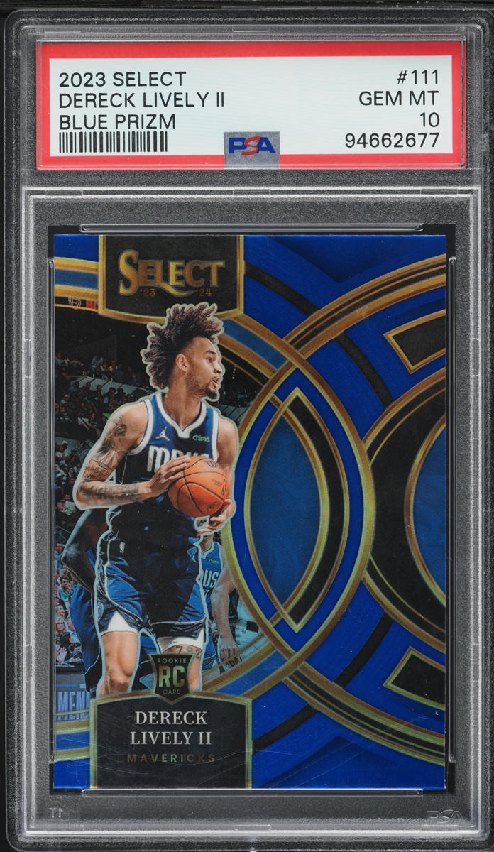 2023 Select Premier Blue Prizm Dereck Lively II ROOKIE #111 PSA 10 GEM MINT