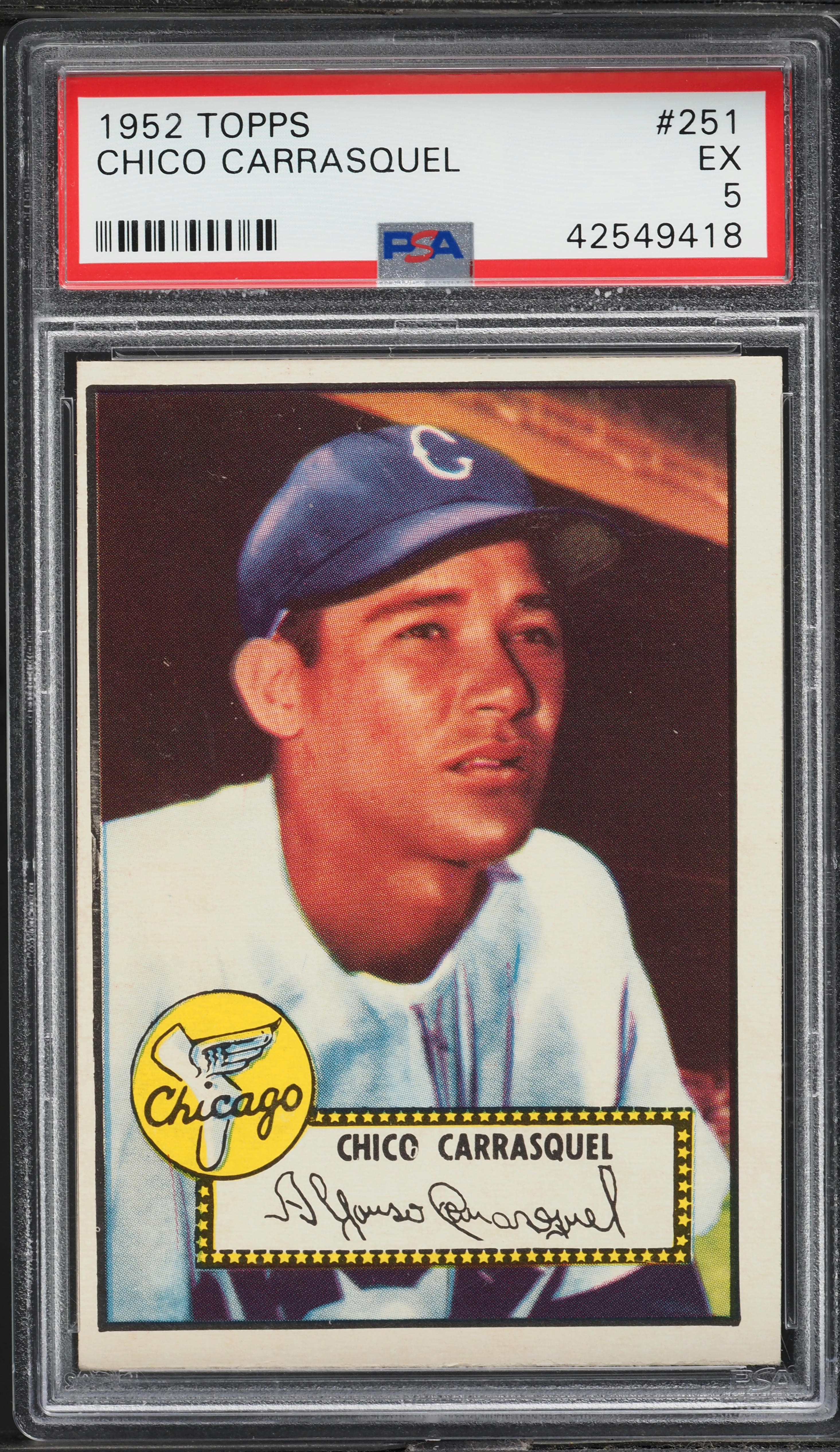 1952 Topps Chico Carrasquel #251 PSA 5 EX