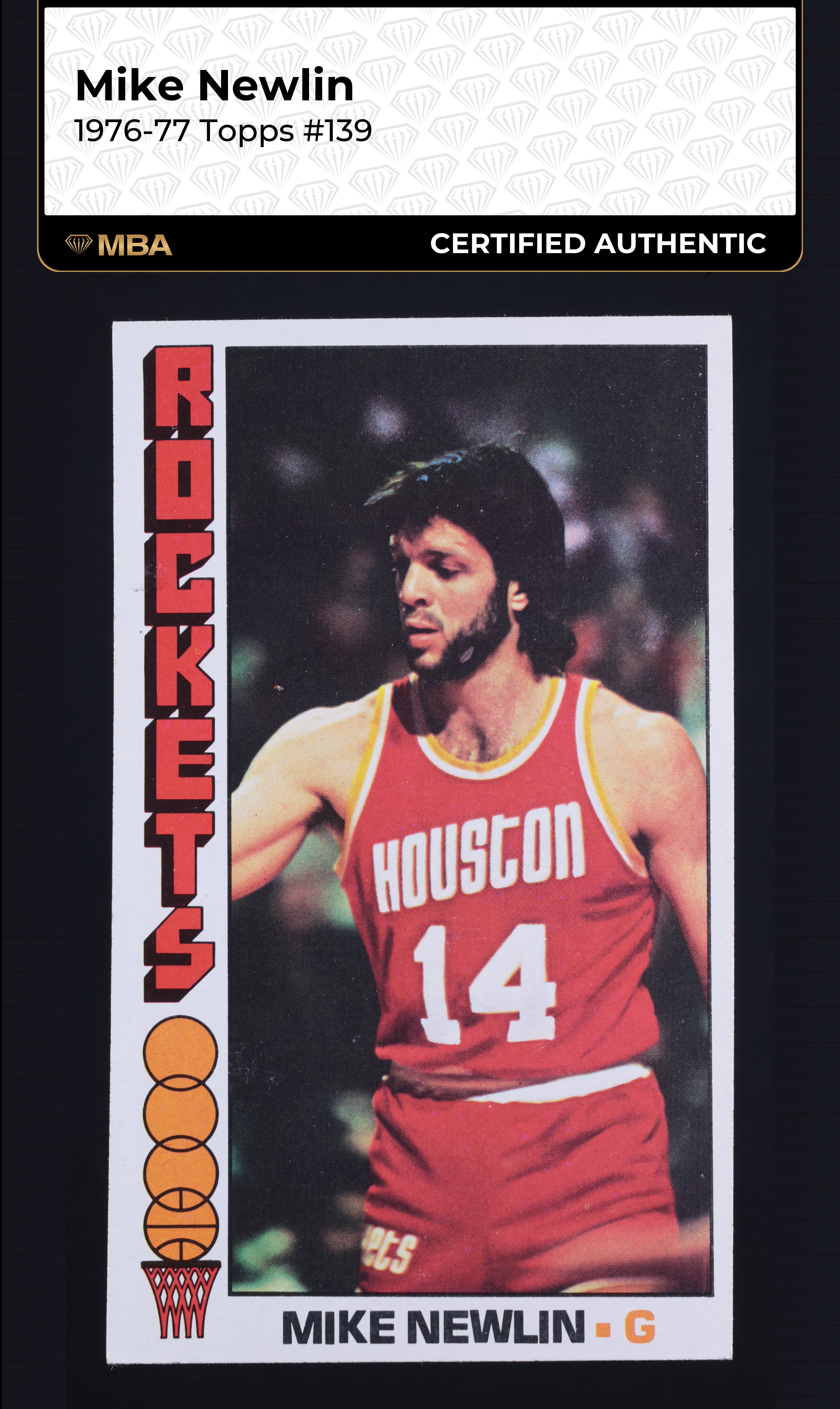 1976 Topps Basketball Mike Newlin #139 MBA AUTH