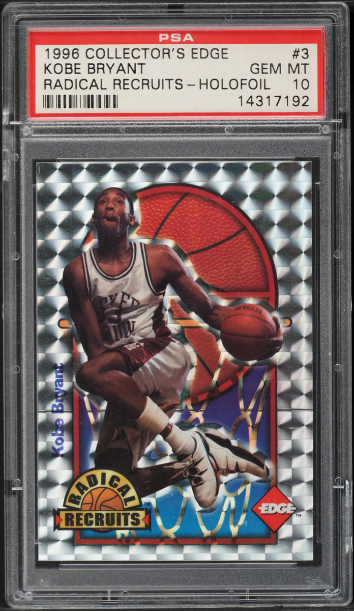 1996 Collector's Edge Radical Recruits Holofoil Kobe Bryant ROOKIE /2500 PSA 10