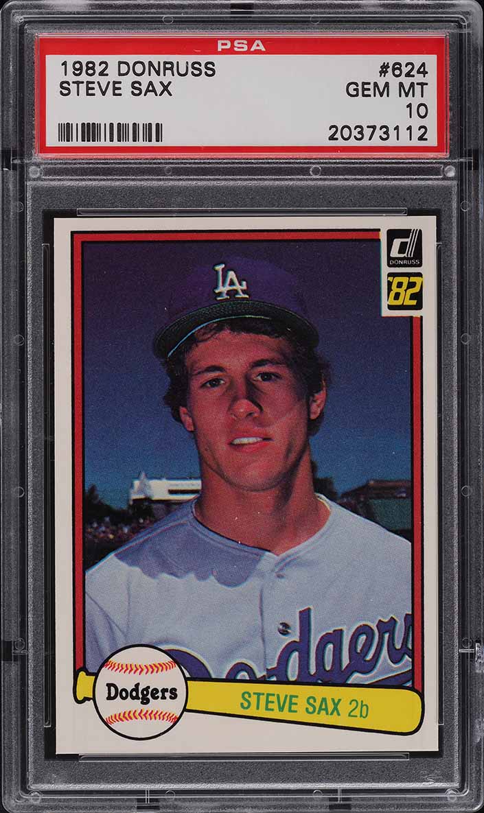 1982 Donruss Steve Sax ROOKIE RC #624 PSA 10 GEM MINT