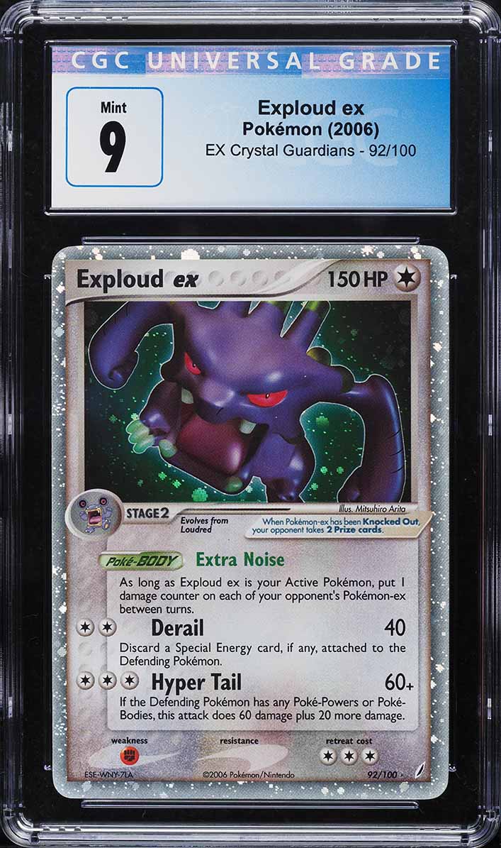 2006 Pokemon EX Crystal Guardians Holo Exploud ex #92 CGC 9 MINT