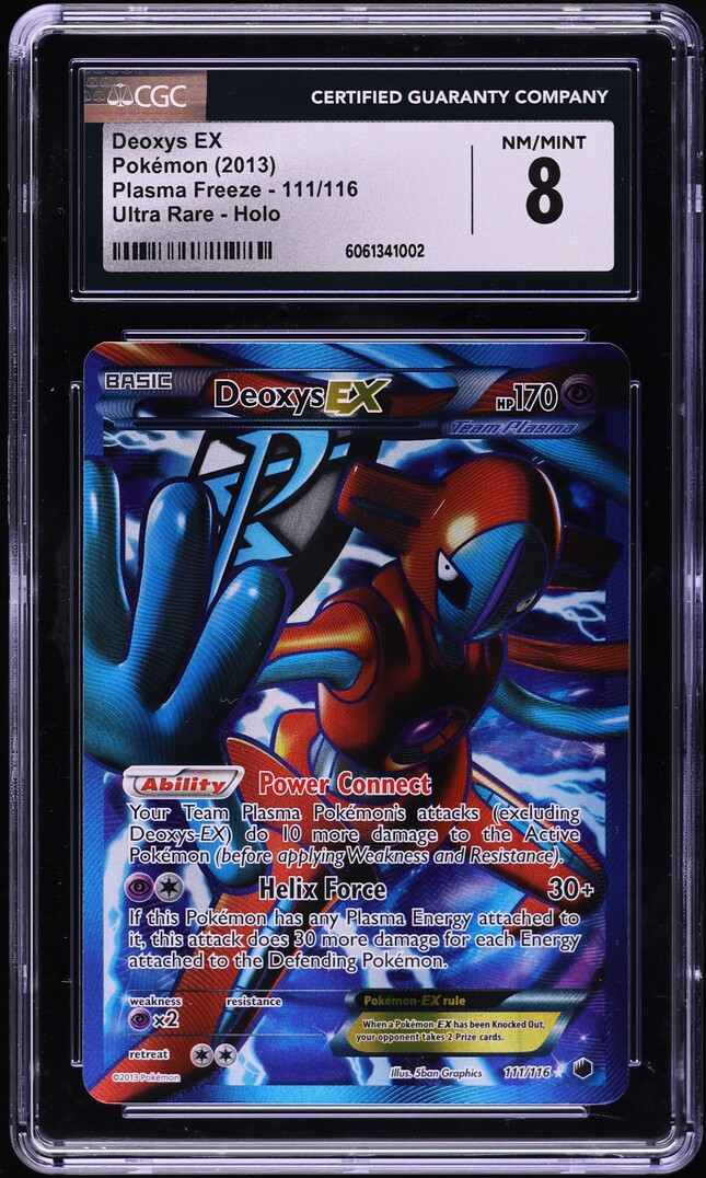 2013 Pokemon Black & White Plasma Freeze UR Deoxys EX #111 CGC 8 NM-MT