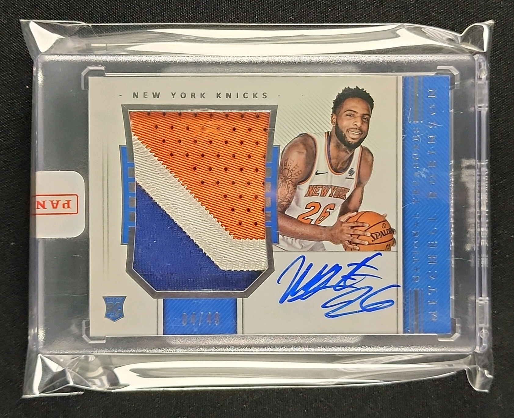 2018 National Treasures Mitchell Robinson ROOKIE PATCH AUTO /49 #148 MBA AUTH