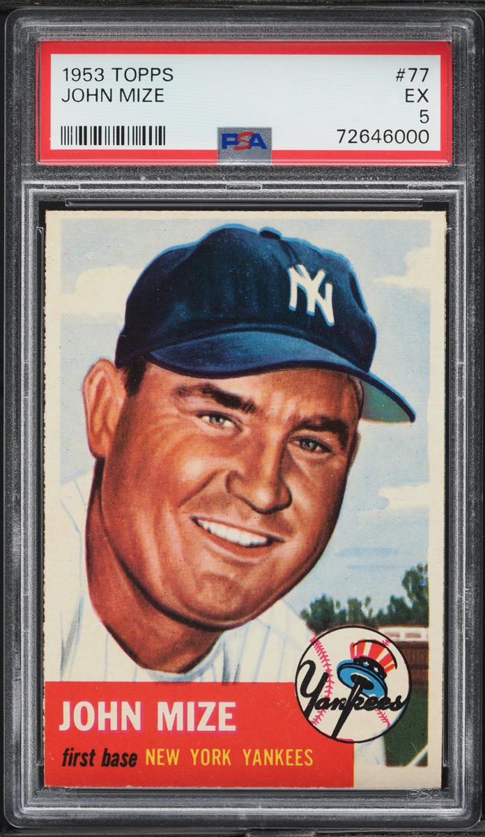 1953 Topps John Mize #77 PSA 5 EX