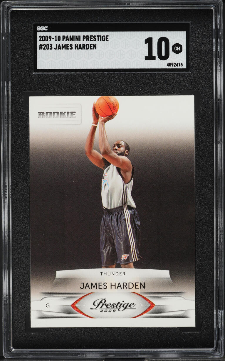 2009 Panini Prestige James Harden ROOKIE #203 SGC 10 GEM MINT