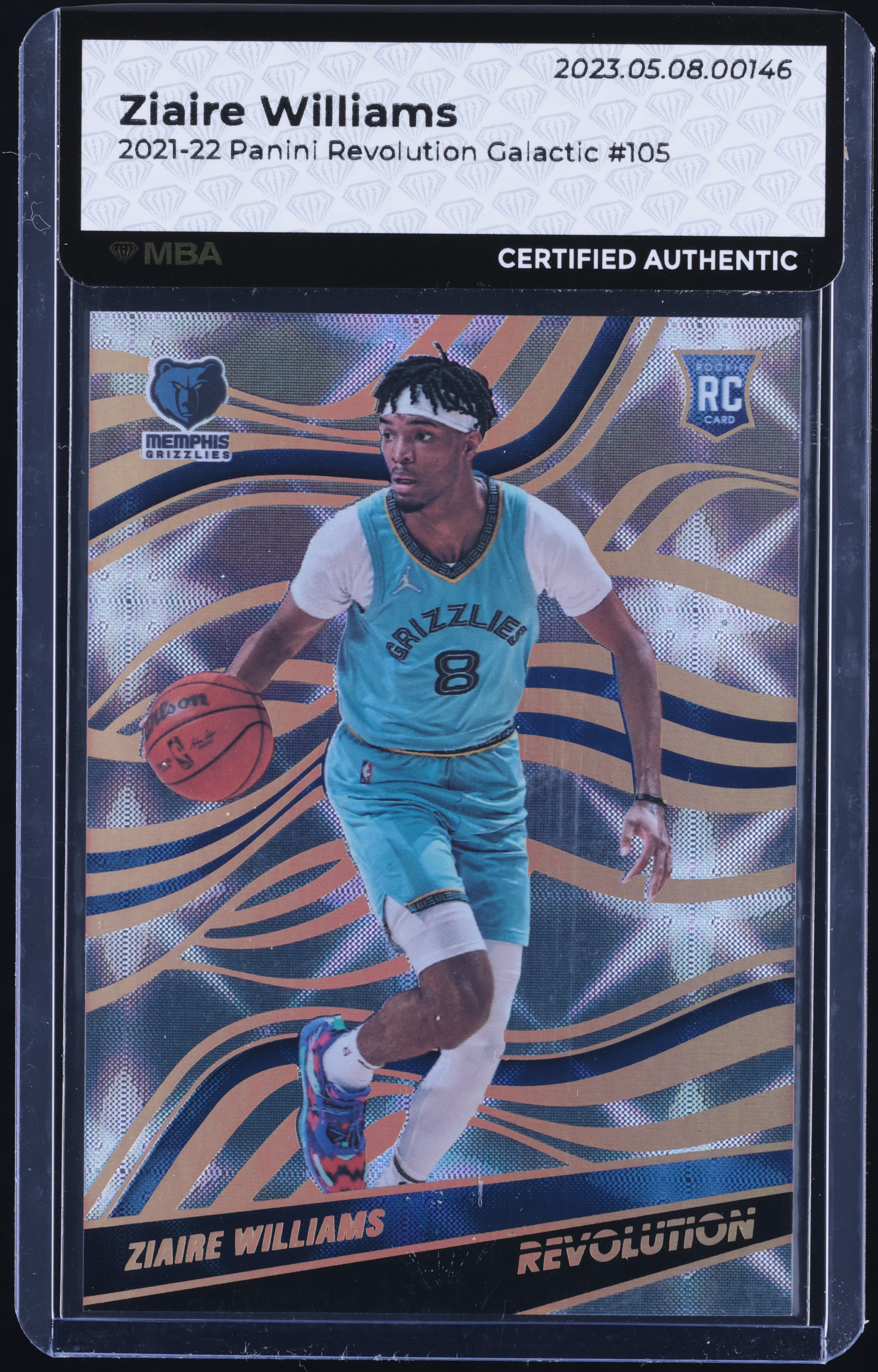 2021 Panini Revolution Galactic Ziaire Williams ROOKIE #105 MBA AUTH