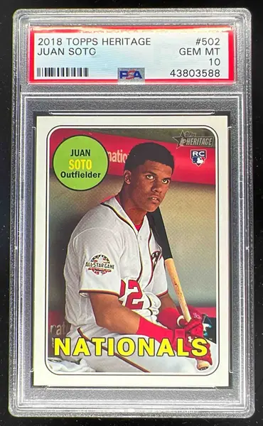 2018 Topps Heritage #502 Juan Soto RC PSA 10