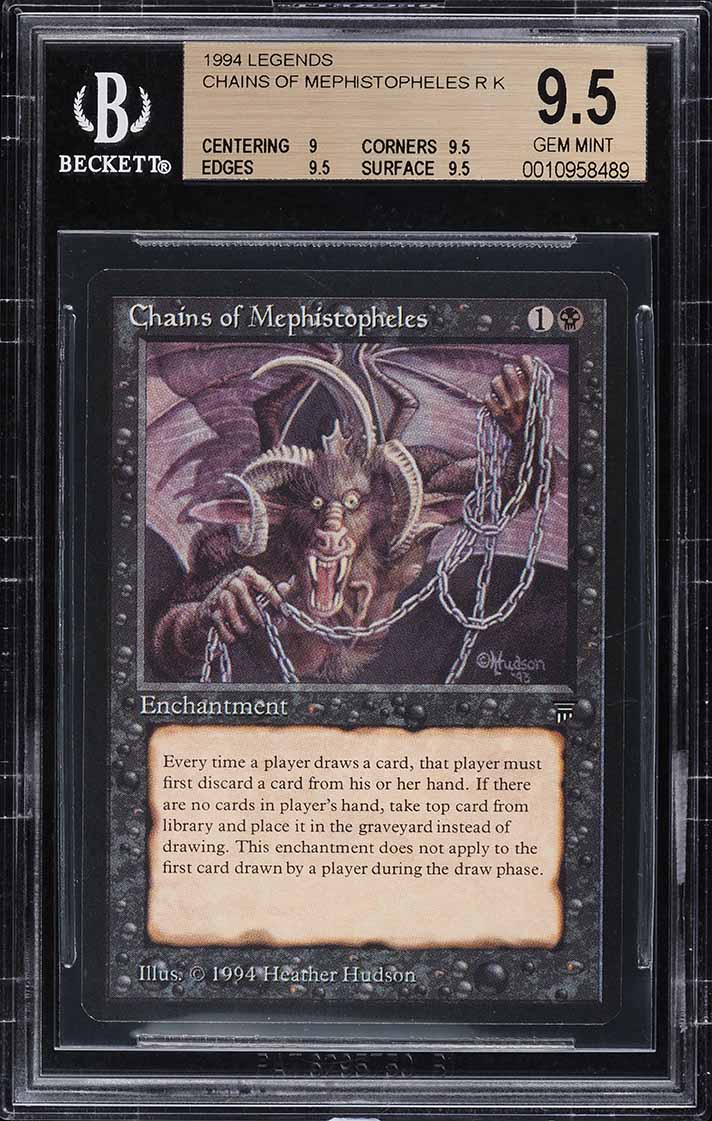1994 Magic The Gathering MTG Legends Chains Of Mephistopheles R K BGS 9.5