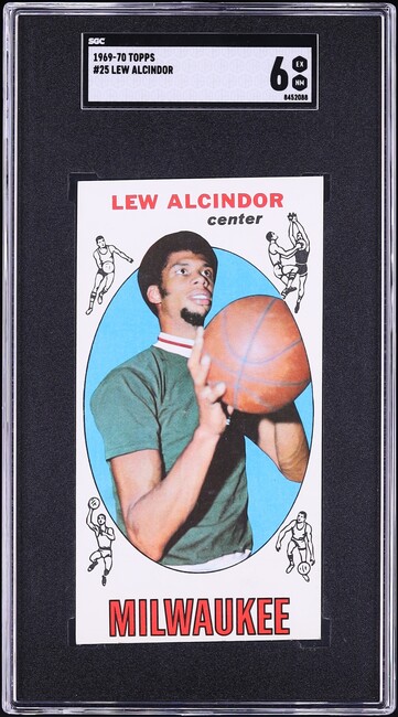 1969 Topps Basketball Lew Alcindor ROOKIE #25 SGC 6 EXMT