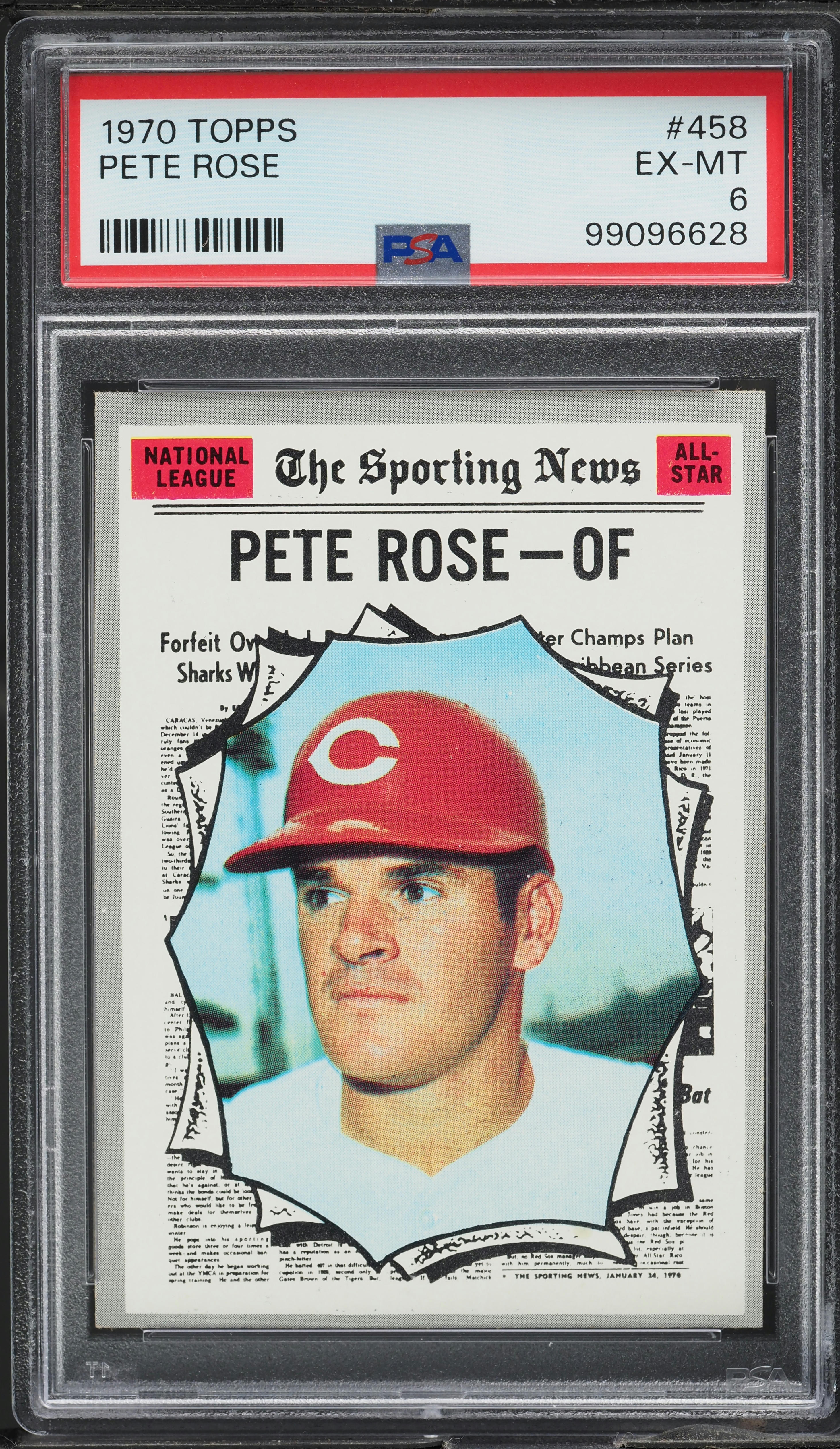 1970 Topps Pete Rose ALL-STAR #458 PSA 6 EXMT