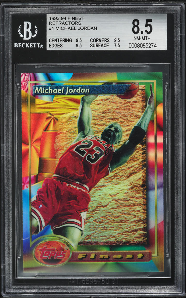 1993 Finest Refractor Michael Jordan #1 BGS 8.5 NM-MT+