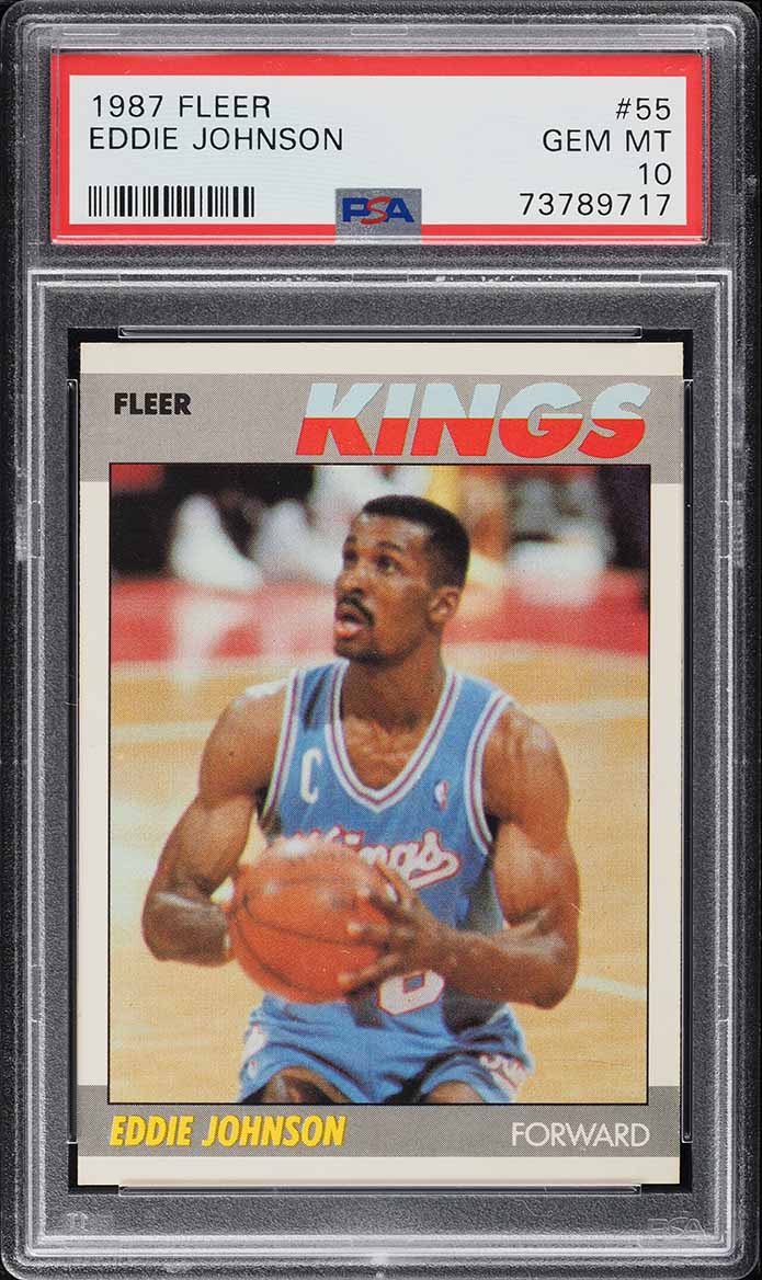 1987 Fleer Basketball Eddie Johnson #55 PSA 10 GEM MINT