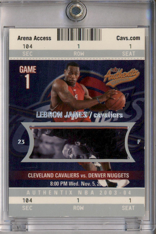 2003-04 Fleer Authentix #104 LeBron James RC Rookie /1250