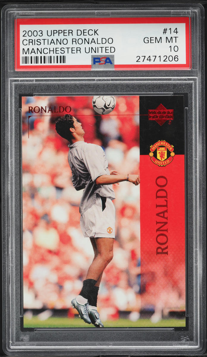 2003 Upper Deck Manchester United Cristiano Ronaldo ROOKIE #14 PSA 10 GEM MINT