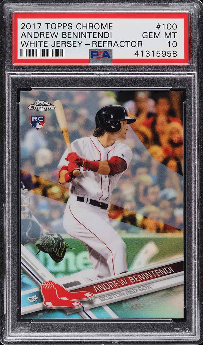 2017 Topps Chrome Refractor Andrew Benintendi ROOKIE #100 PSA 10 GEM MINT