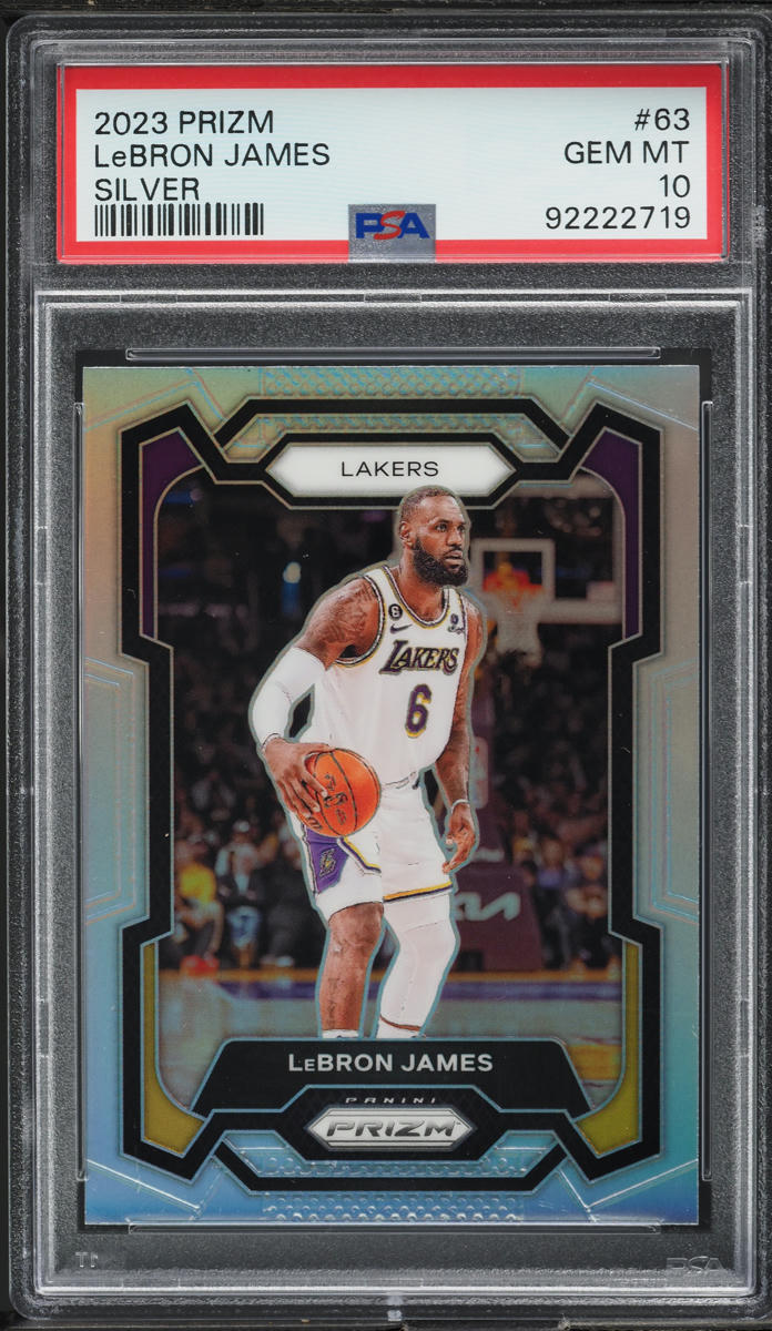 2023 Panini Prizm Silver LeBron James #63 PSA 10 GEM MINT