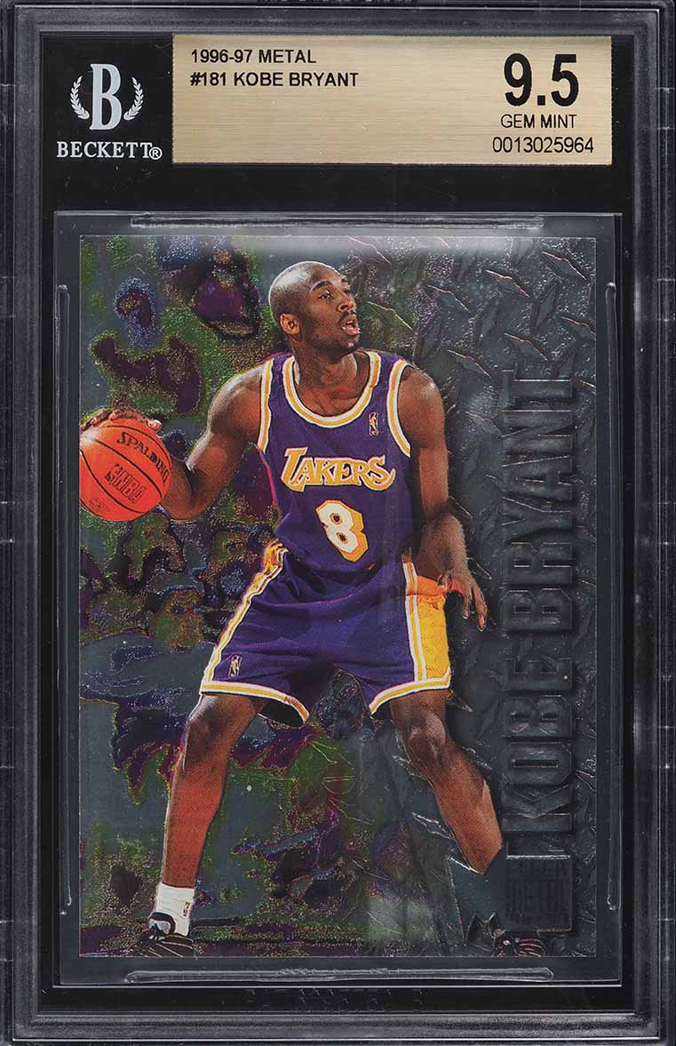 1996 Metal Basketball Kobe Bryant ROOKIE #181 BGS 9.5 GEM MINT