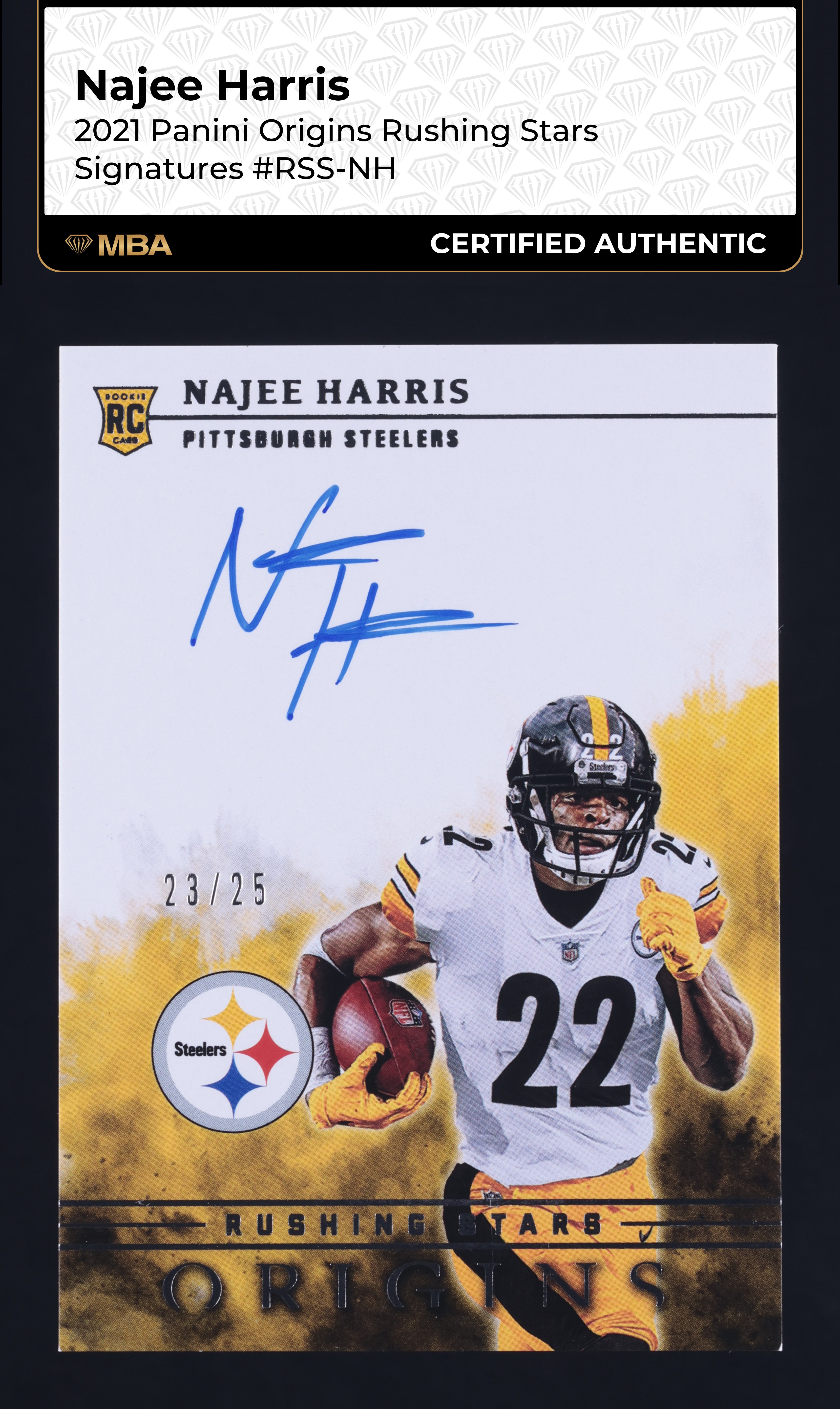 2021 Panini Origins Rushing Stars Najee Harris ROOKIE AUTO /25 #RSS-NH MBA AUTH