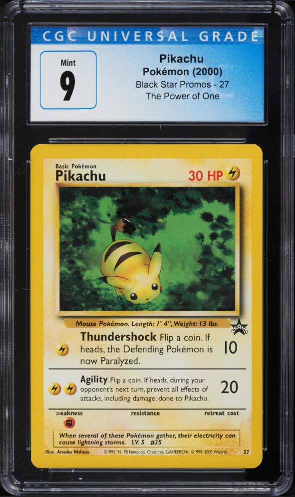 2000 Pokemon Black Star Promo Pikachu #27 CGC 9 MINT