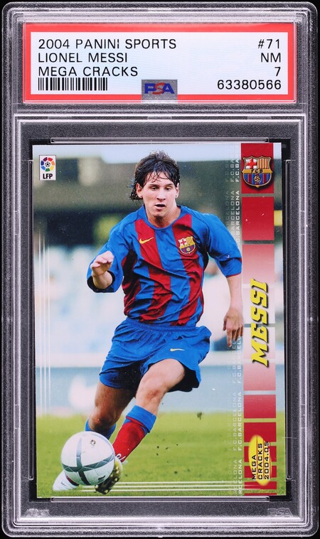 2004 Panini Sports Mega Cracks La Liga Lionel Messi ROOKIE #71 PSA 7 NRMT