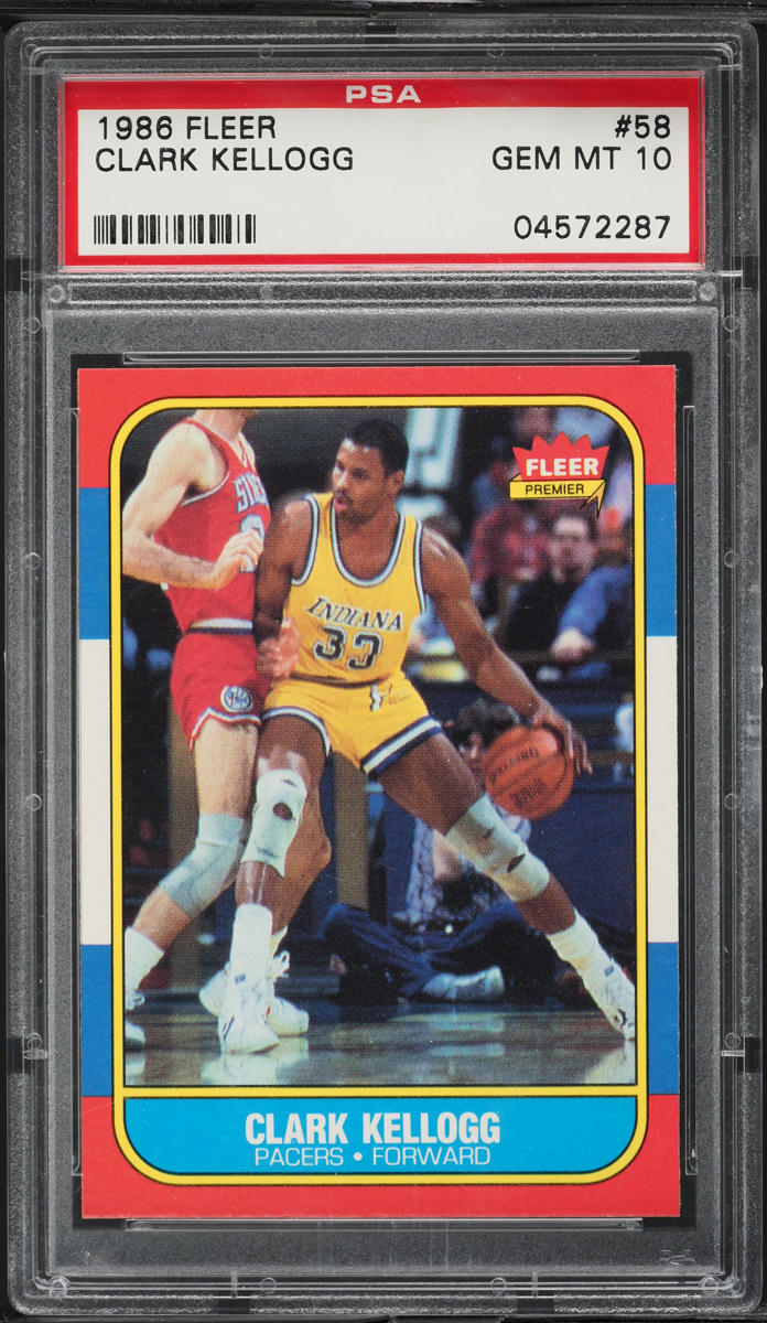 1986 Fleer Basketball Clark Kellogg #58 PSA 10 GEM MINT