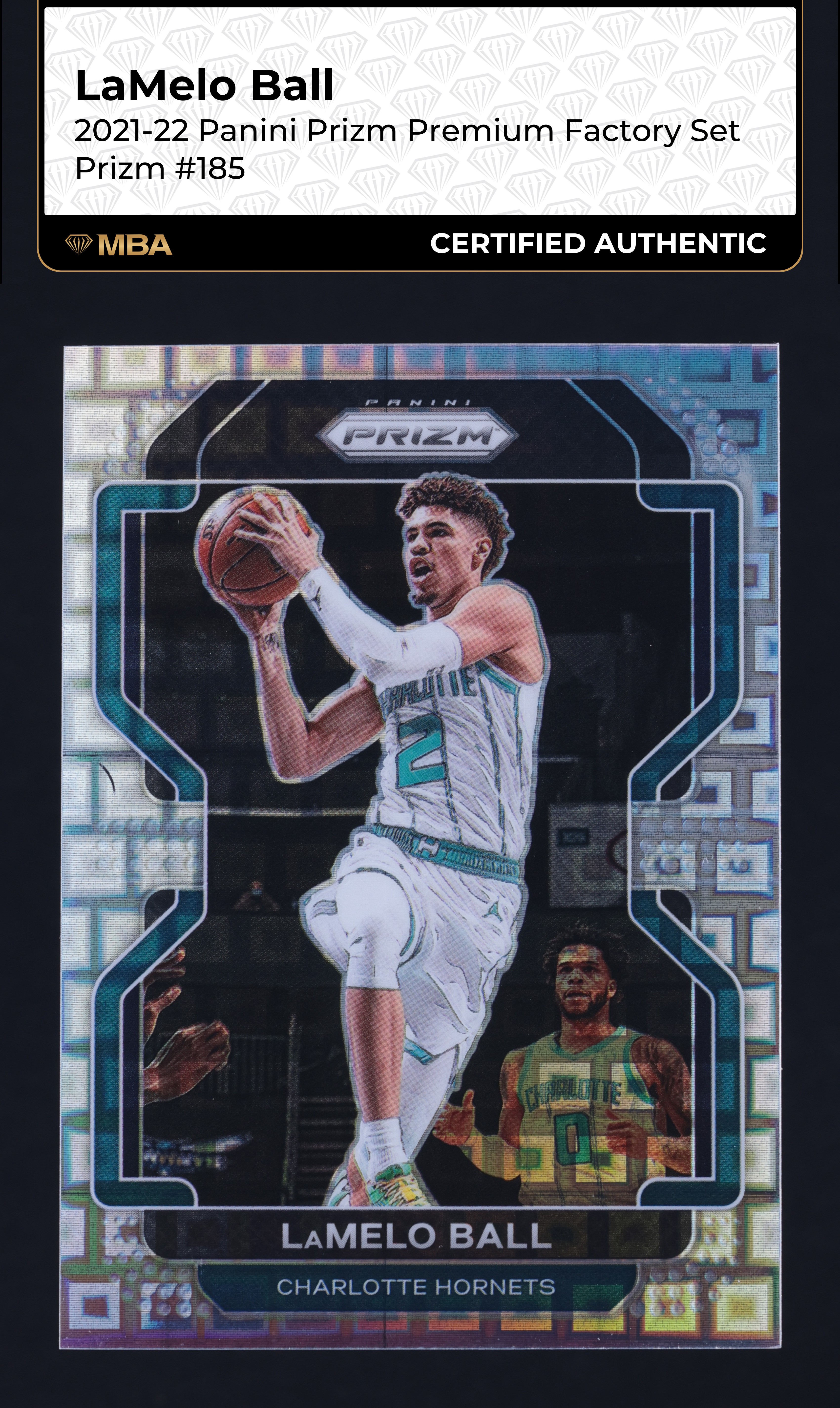 2021 Panini Prizm Premium Factory Set LaMelo Ball /150 #185 MBA AUTH